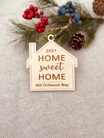 Home Sweet Home Address Ornament